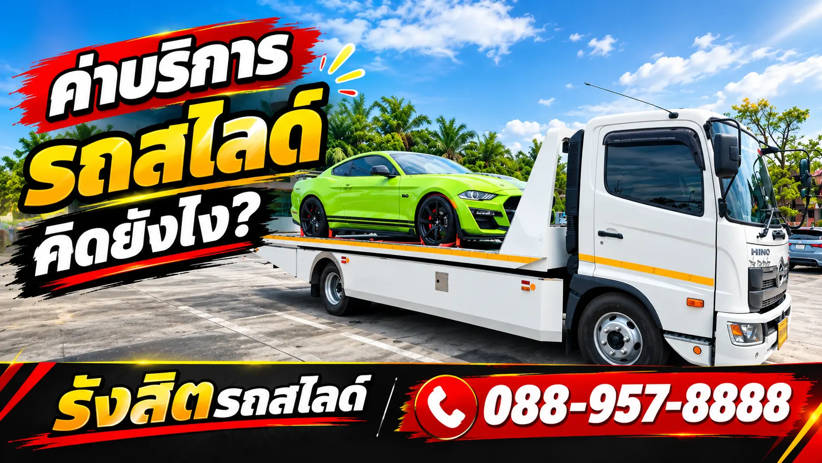 ตอบคำถาม ค่าบริการรถสไลด์คิดยังไง? สรุปวิธีคำนวณและตารางราคามาตรฐาน